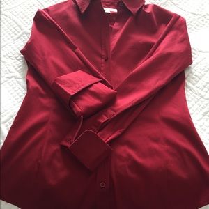 🍁Red Long Sleeve Dress Shirt
